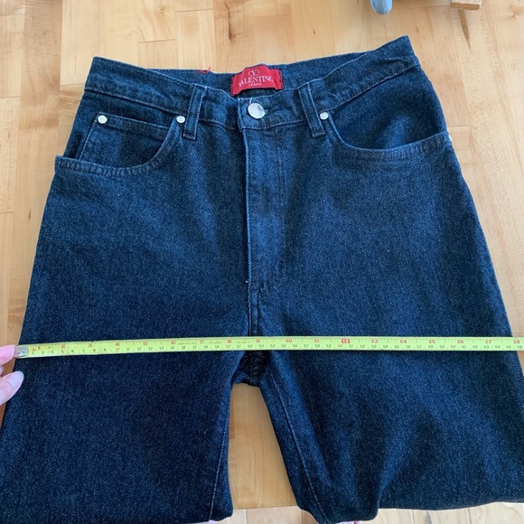 Valentino Vtg Jeans High Rise Straight Leg Y2K Retro 90s Designer Logo Size 4? - Picture 13 of 15